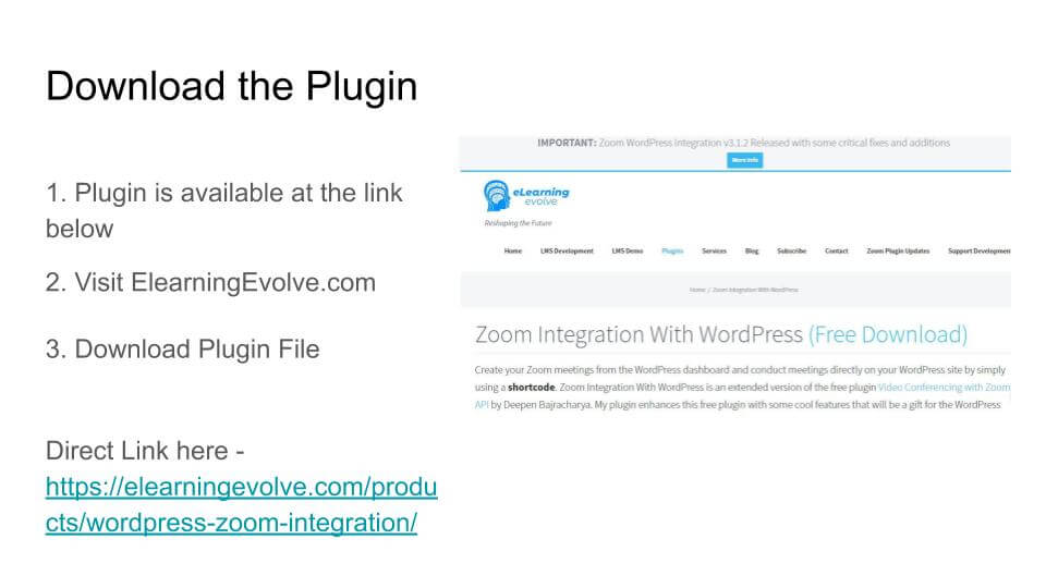 Download the Zoom for WordPress Plugin