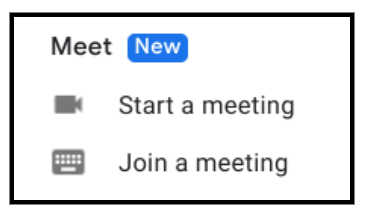 Start a Google Meet